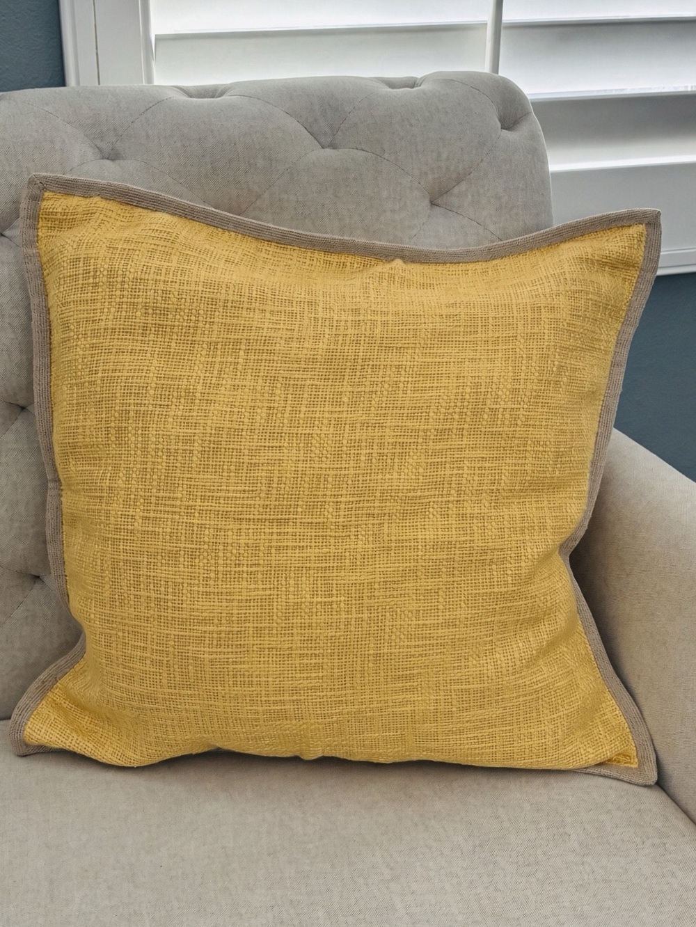 Pottery Barn honey gold basketweave pillow cover 20x20